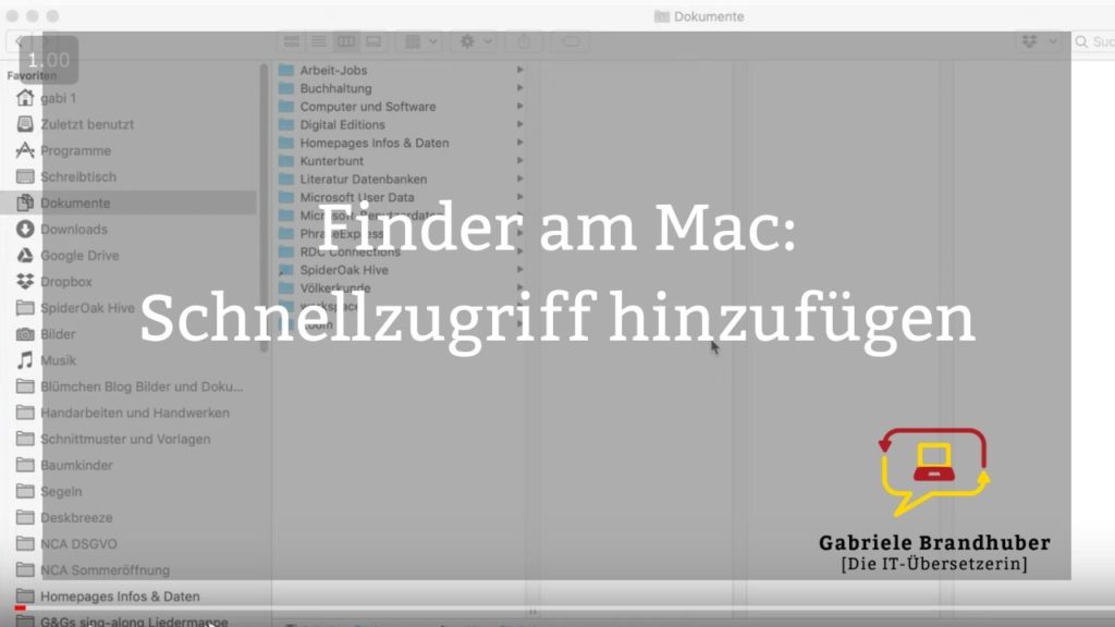 Finder am Mac: Ordner hinzufügen zur Seitenleiste (Schnellzugriff)